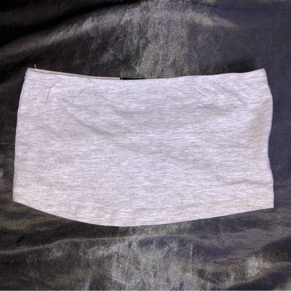 Grey Strapless Top